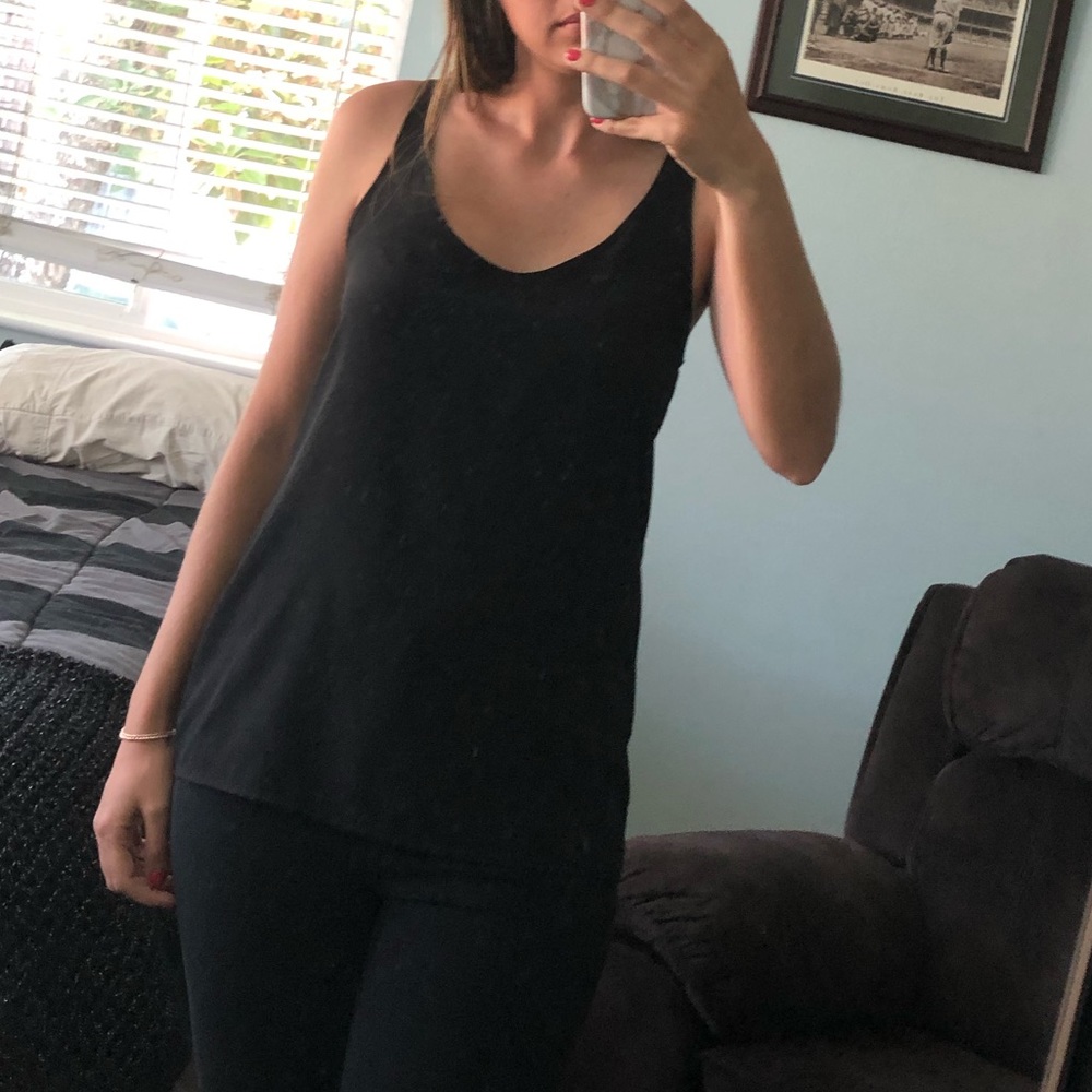 Black tank with fun back
